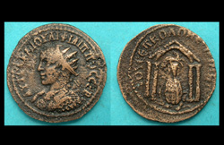 Mesopotamia, Nisibis, Philip II, Tyche within Temple reverse!